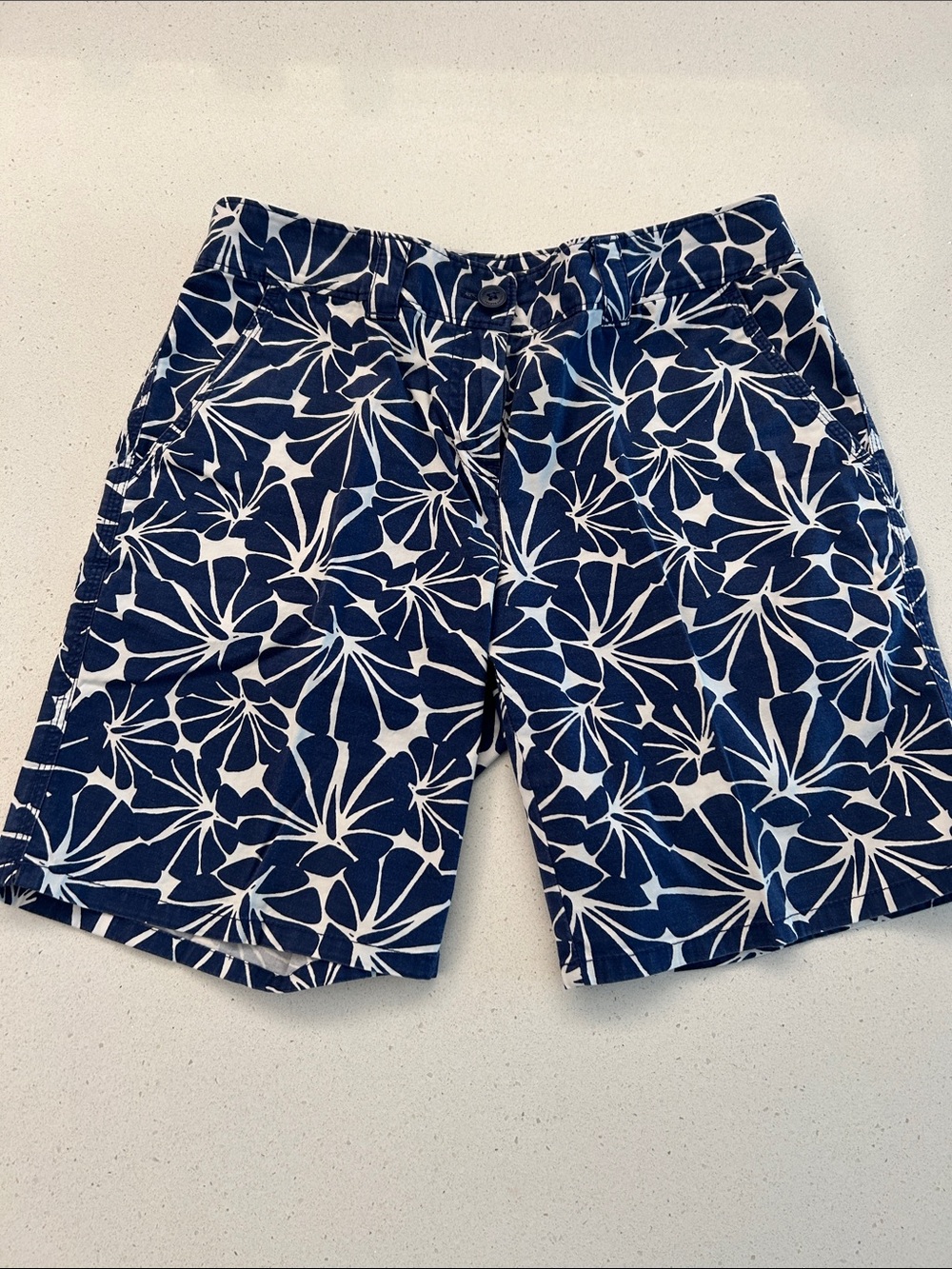 Tommy Bahama Navy & White Tropical Print Shorts